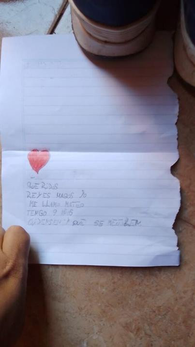 “Que se mejoren”, el tierno gesto de un niño de El Cruce con Los Reyes