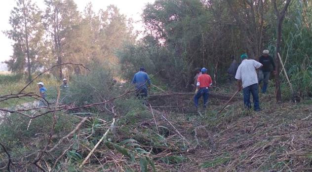 San Ramón: Desmalezan banquinas en lugares de riesgo por los robos