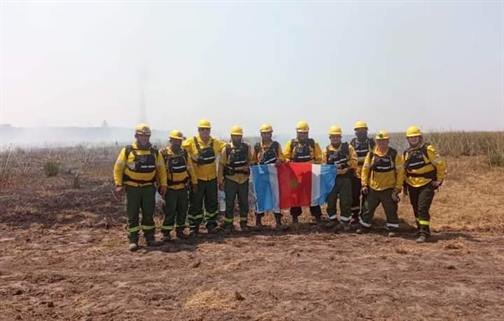 Santiagueños ayudan a combatir incendios en Corrientes