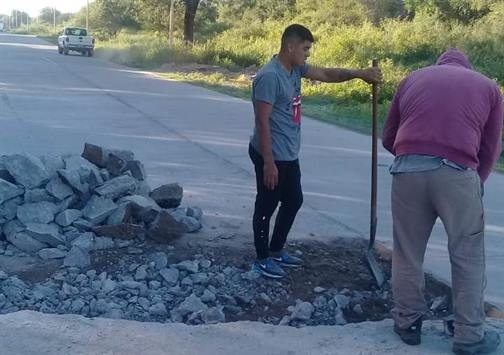 Reconstruyen el pavimento en un sector de San Ramón