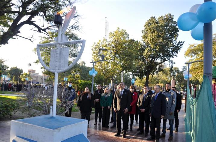 La Banda organizó un colorido acto por el 9 de Julio
