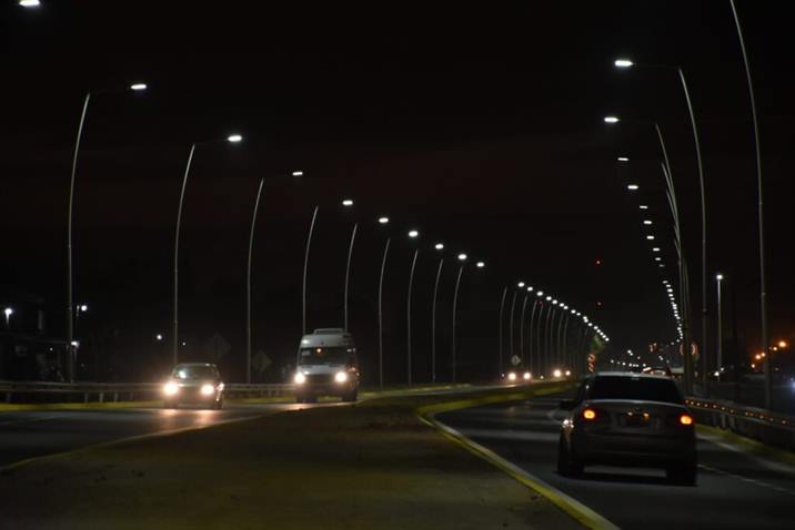 Inauguraron el acceso sur de Las Termas con nueva iluminación