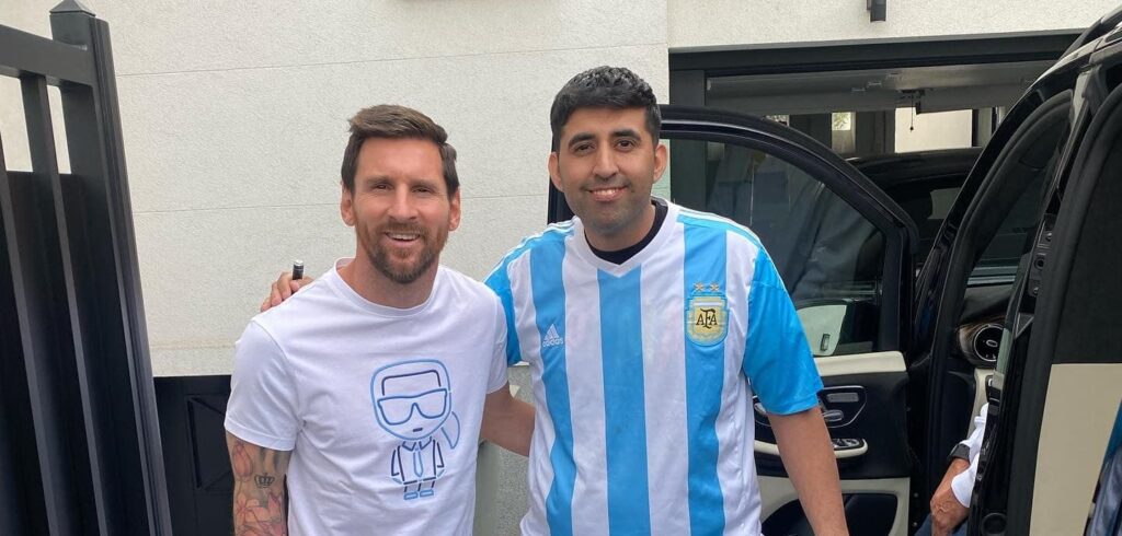 Matías cumplió su sueño y conoció a Messi