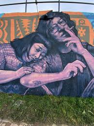 Muralistas santiagueños desplegaron su arte en un encuentro realizado en Ushuaia