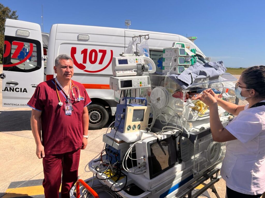 La provincia realizó exitoso traslado aéreo de bebé recién nacida con cardiopatía congénita compleja La provincia realizó exitoso traslado aéreo de bebé recién nacida con cardiopatía congénita compleja