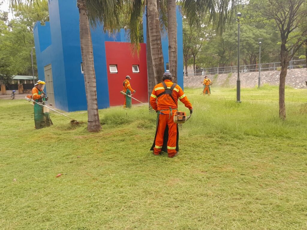 Refuerzan los trabajos de desmalezamiento en distintos sectores de la Capital