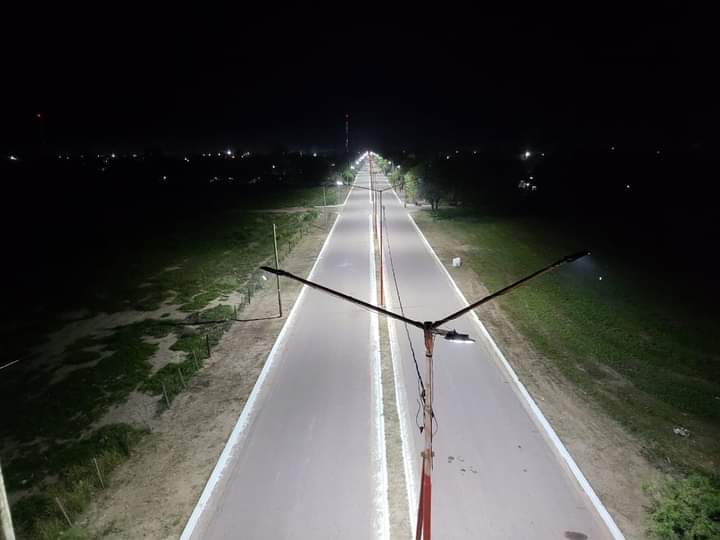 La reconversión lumínica cambió el paisaje nocturno en la avenida San Martín de Clodomira