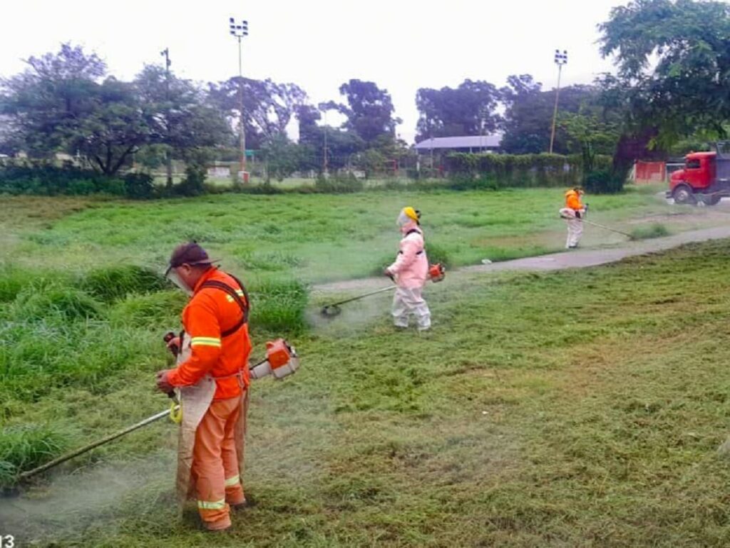 Refuerzan los trabajos de desmalezamiento en Capital