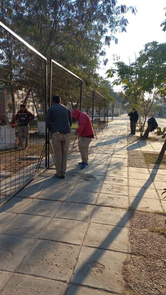 Comenzó la construcción de la nueva plaza Belgrano en Añatuya