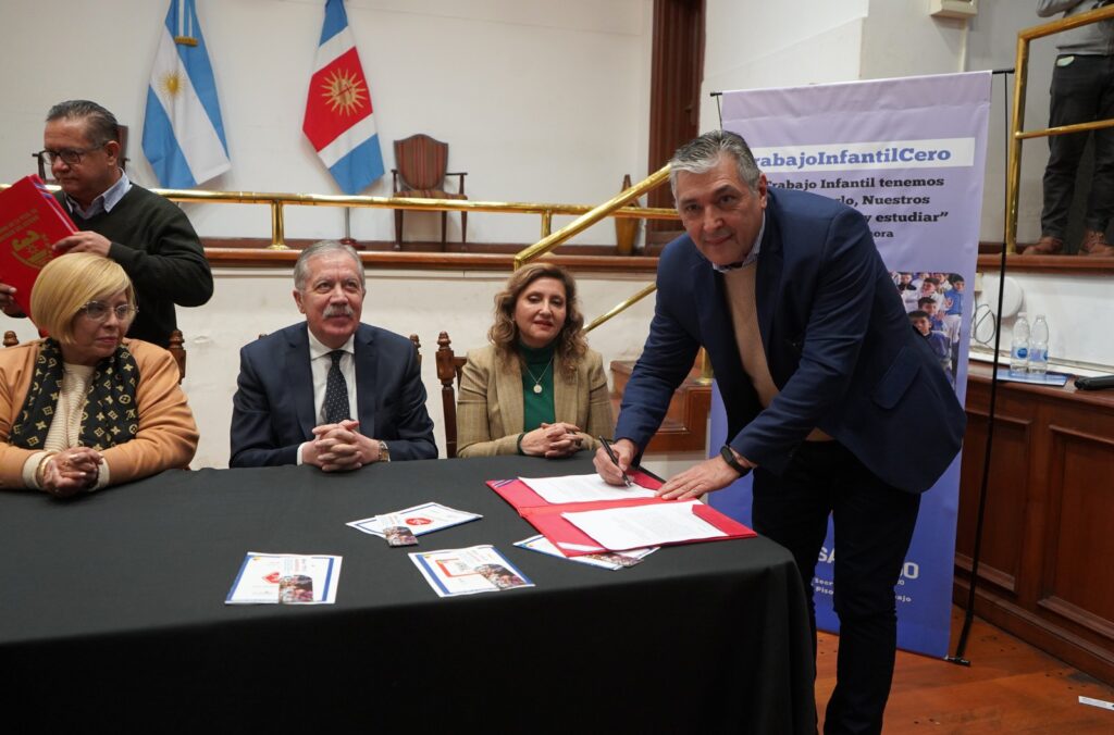 Nediani participó de la firma del Convenio para la Erradicación del Trabajo Infantil