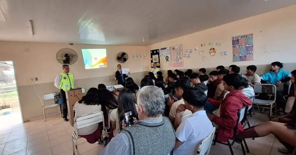 Realizaron una jornada de seguridad vial en escuela de Colonia Tinco