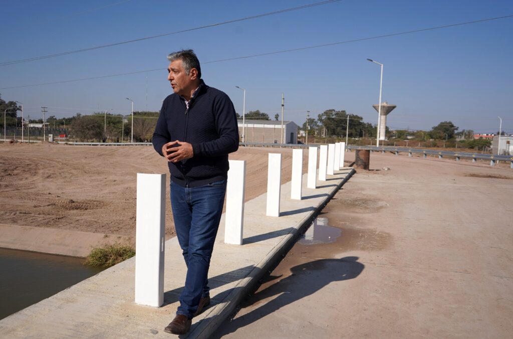 Nediani visitó la última etapa de la obra en la Ruta Provincial Nº 1