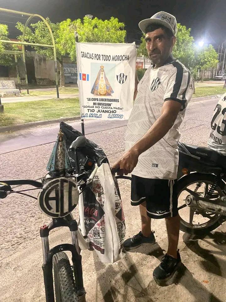 En bici a la final de la Copa Argentina