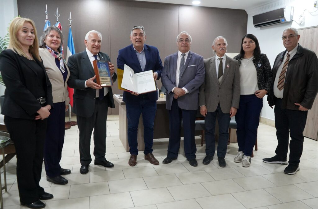 Nediani recibió la visita del chozno nieto del General Manuel Belgrano  