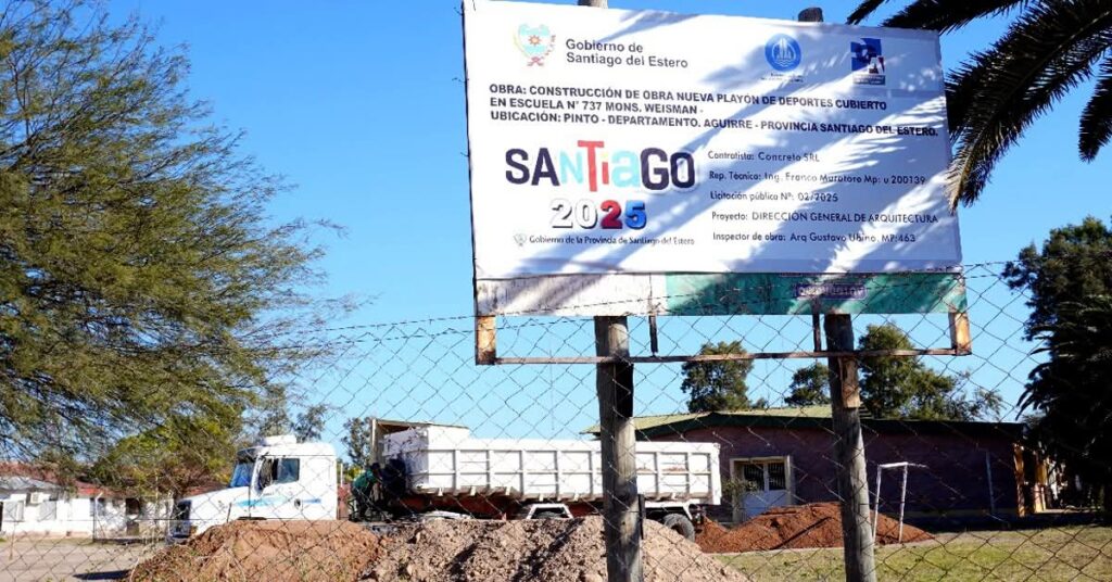 Pinto: Comenzarán a construir un playón deportivo cubierto en la Escuela 737