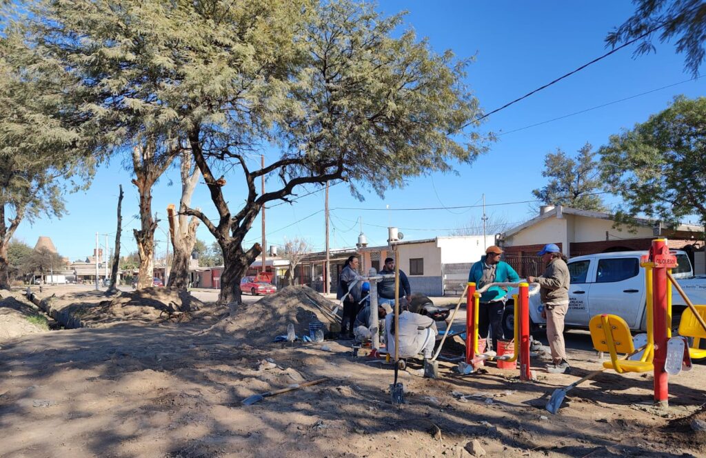 Avanza la obra del Paseo Mario “Musha” Carabajal en el B° Los Lagos