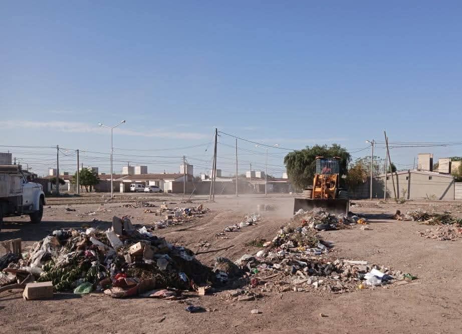Nuevo operativo de erradicación de basurales en el barrio 25 de Mayo