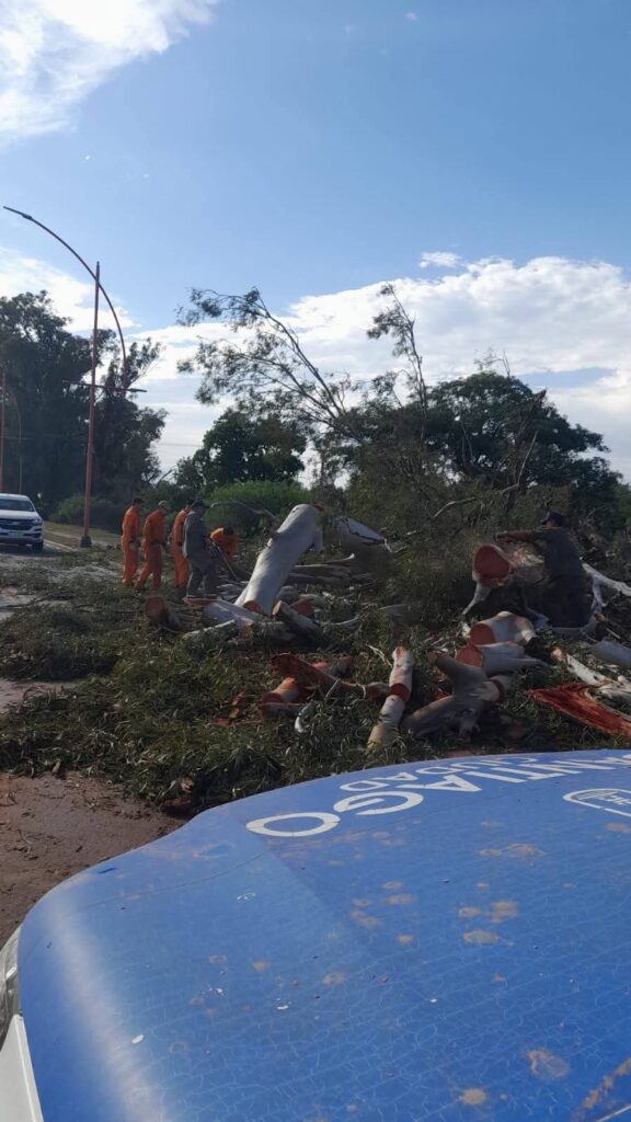 La Municipalidad de la Capital trabaja sobre los daños ocasionados por el temporal
