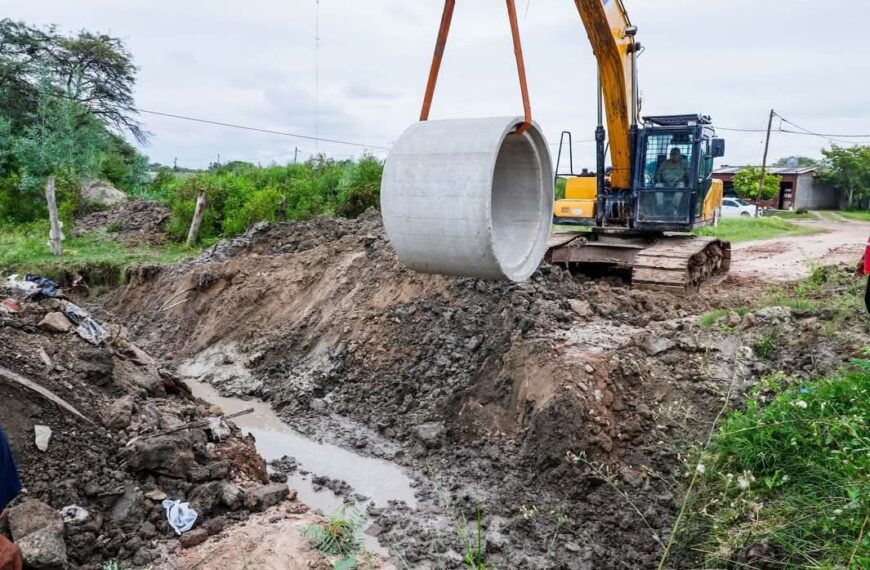Las Termas: Mejoran desagües en el barrio Los Fierros