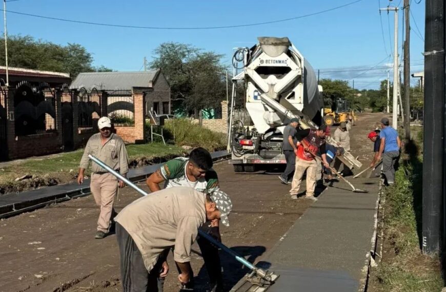 Las Termas: Inician los trabajos de construcción de cordón cuneta en Villa Balnearia