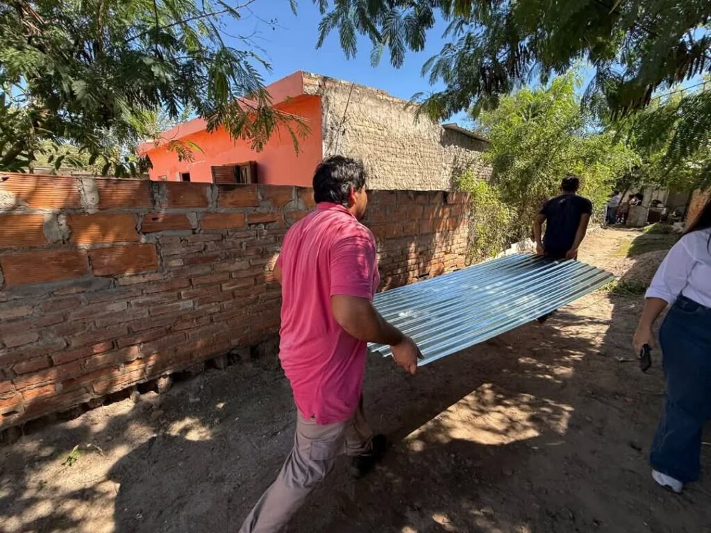 Asisten a familias de Las Termas afectadas por el temporal