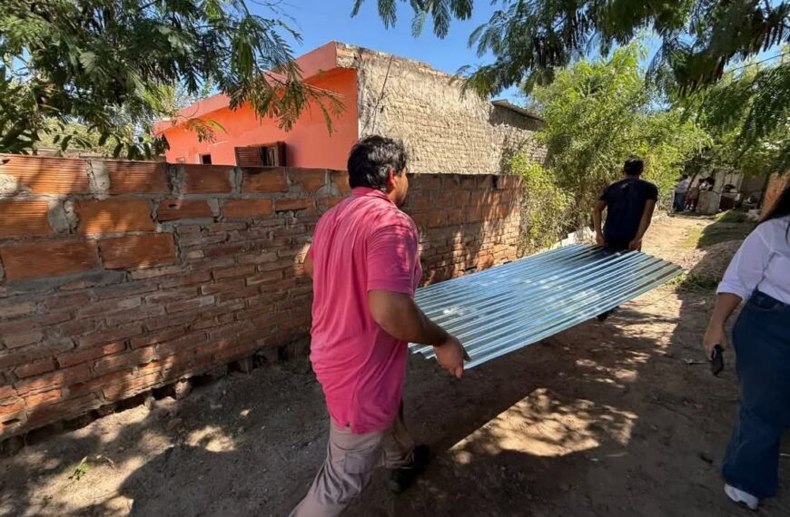 Asisten a familias de Las Termas afectadas por el temporal