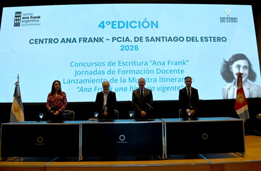 El gobernador participó de la capacitación docente y 4° edición del Concurso de Escritura de Ana Frank