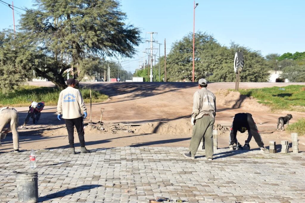 El Municipio de Fernández avanza con obras en el barrio Las Américas
