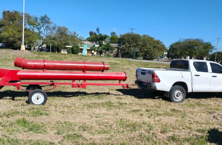 Pinto adquirió una bomba arrocera para operar ante anegamientos en zonas urbanas y rurales