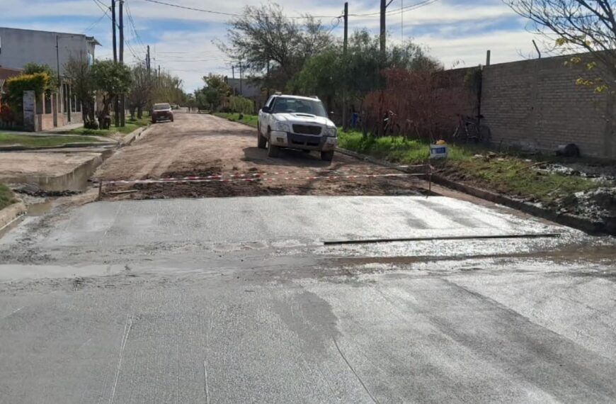 En Bandera avanzan con obras urbanas en distintos sectores
