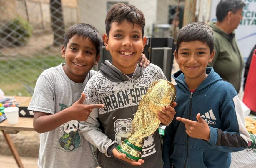 “Palpitando el Mundial con los Chicos” pasó por el barrio Tabla Redonda