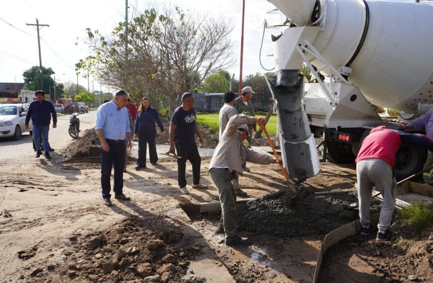 Iniciaron los trabajos de mejoramiento de calles en el Barrio Bajo de Vertiz