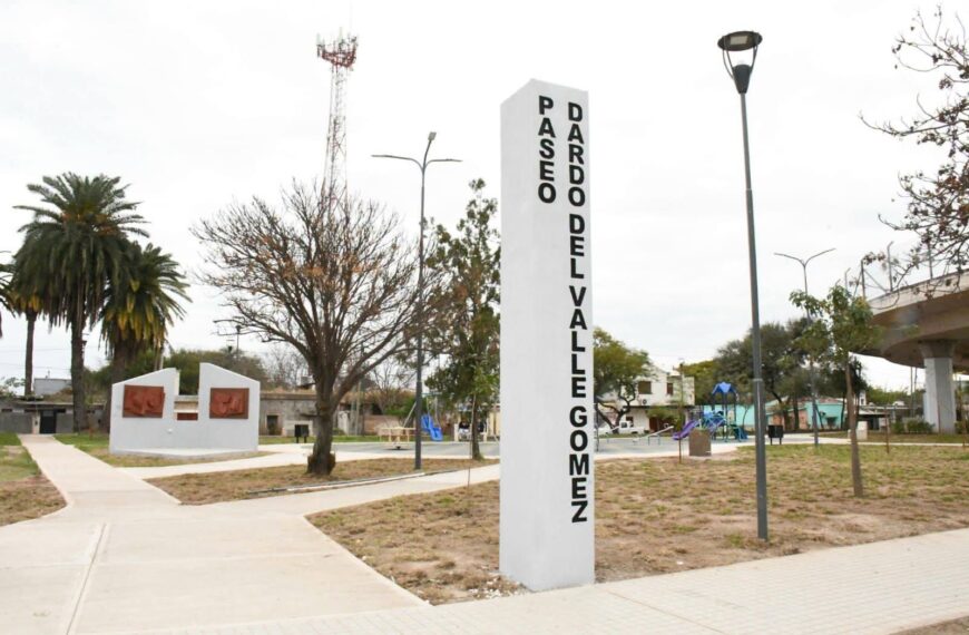 Inauguran este lunes el paseo Dardo del Valle Gómez en el barrio Francisco de Aguirre