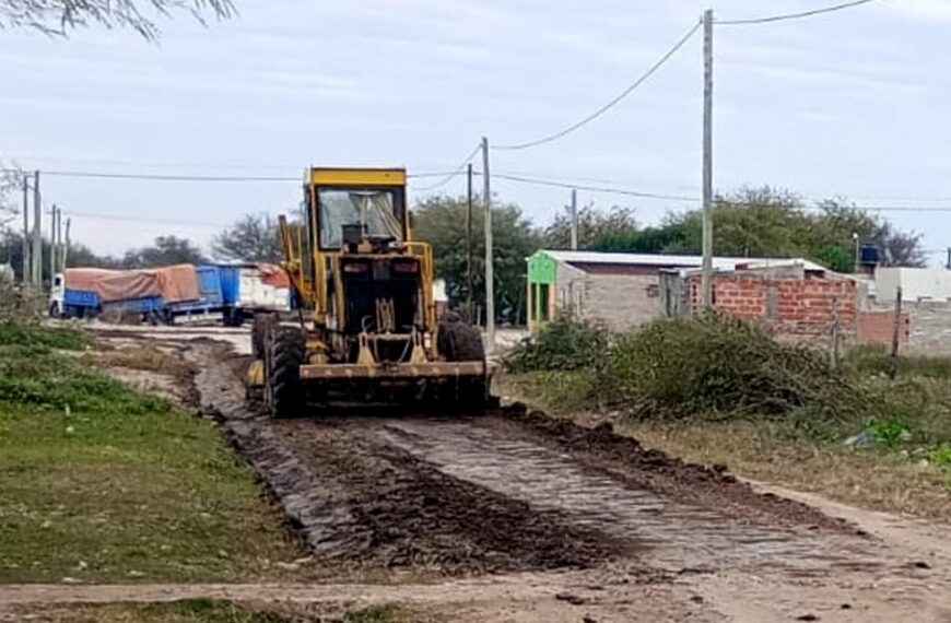 Pinto: Realizan tareas de mantenimienro en el barrio Rivadavia