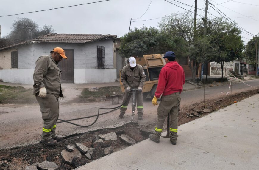Intensos trabajos de mantenimiento de desagües pluviales, calles y luminarias