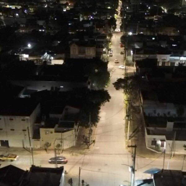 Avanza la nueva obra de iluminación LED en calle Las Heras de La Banda