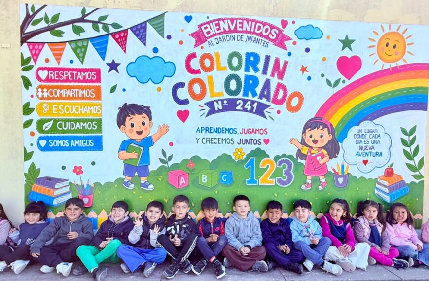 Un gesto de agradecimiento que llenó de color al Jardín Nº 241 “Colorín Colorado” de Los Gómez