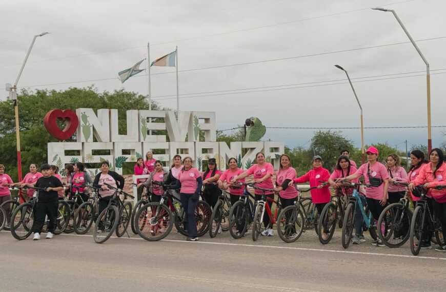 Nueva Esperanza: Emotiva bicicleteada por la prevención del cáncer de mama