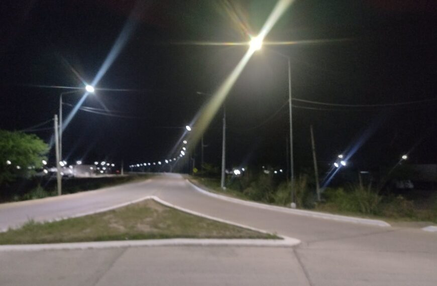 Intensifican las tareas de mantenimiento y reposición de luminarias en Colonia El Simbolar