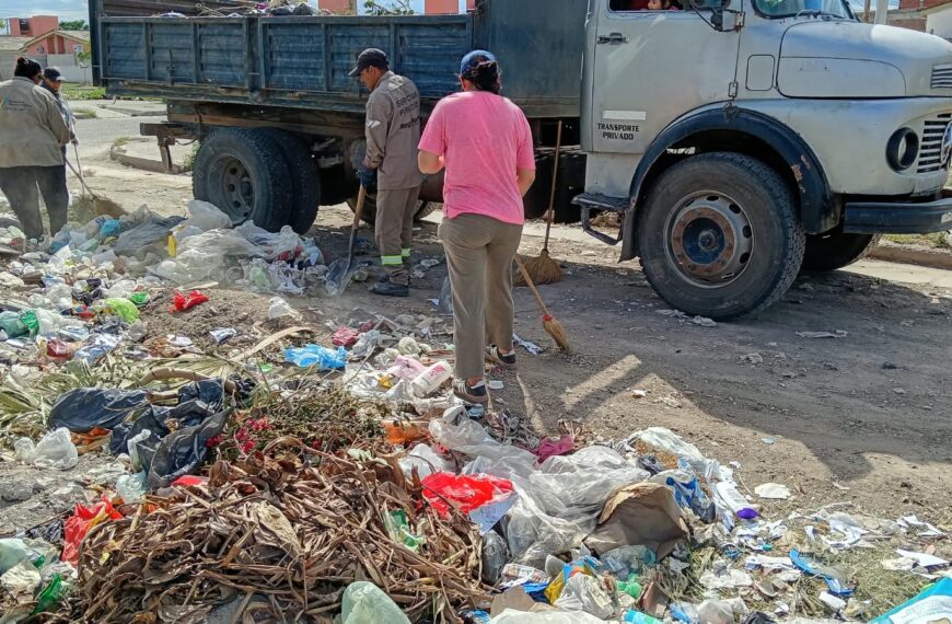 Operativo de limpieza integral en el Barrio 25 de Mayo 540 viviendas